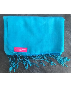 Pashmina en eau de soie Turquoise