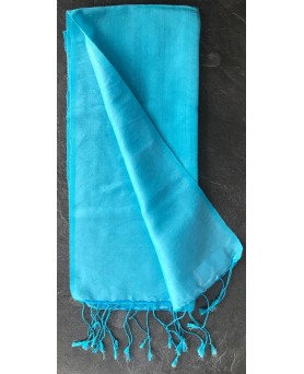 Pashmina en eau de soie Turquoise