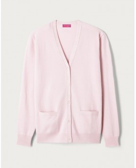 Oversized Pale Pink Cashmere Cardigan