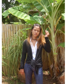 Froufrou vest van zwart kasjmier voor dames