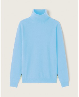 Cashmere turtleneck sweater Ice blue