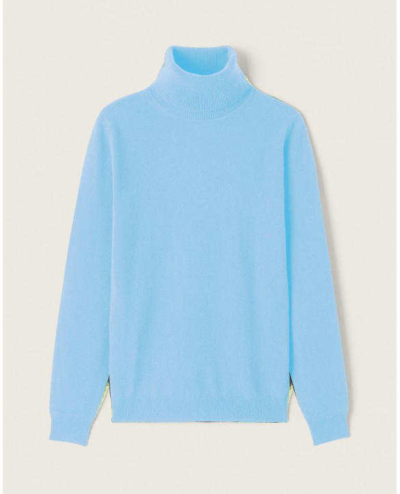 Cashmere turtleneck sweater Ice blue Cashmere turtleneck sweater Ice blue