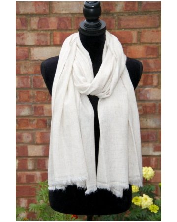 Pashmina aus reinem Kaschmir Elfenbein