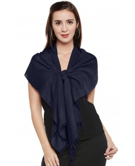 Marineblauen Reinen Kaschmir-Pashmina