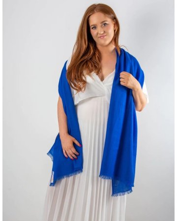 Kaschmir-Pashmina in Elektrisch Blau
