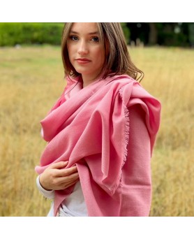 Pashmina in puro cashmere Rosa