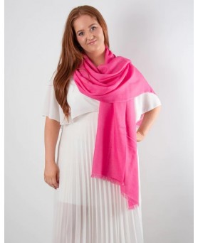 Пашмина чистый кашемир Фуксия розовый