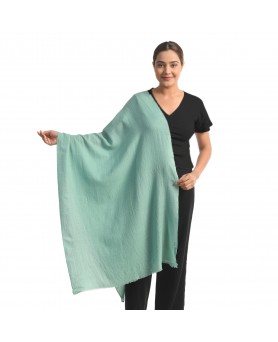 Pashmina in Puro Cashmere Verde Pallido