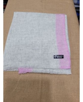 Pashmina Himalayan in cashmere with band Pale pink