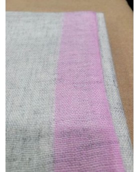 Pashmina Himalayan in cashmere con fascia Rosa Pallido