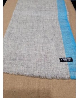 Kasjmier Himalaya Pashmina met band Bleu turquoise