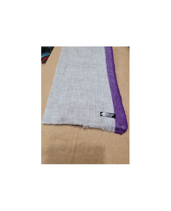 Kasjmier Himalaya Pashmina met paarse band