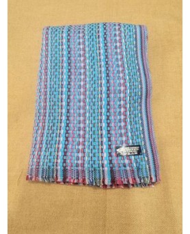 Crossed Cashmere Pashmina in Turquoise Blue