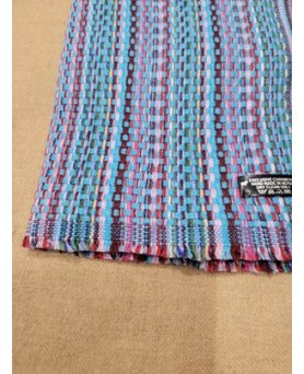 Crossed Cashmere Pashmina in Turquoise Blue