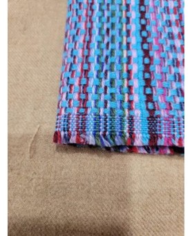 Crossed Cashmere Pashmina in Turquoise Blue