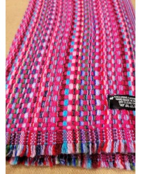 Fuchsia Kasjmier Kruis Pashmina