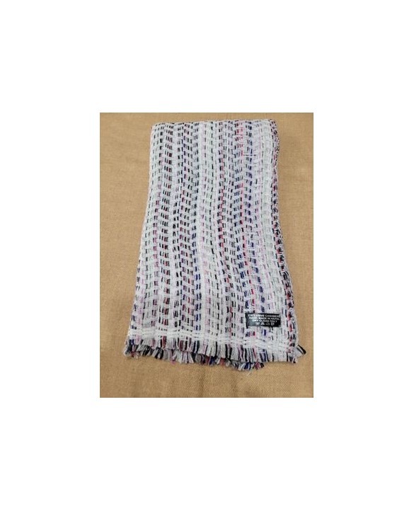 Pashmina in Cashmere Bianco Intrecciato