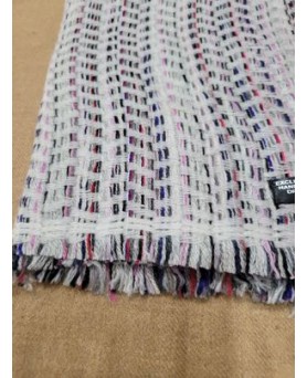 Pashmina in Cashmere Bianco Intrecciato
