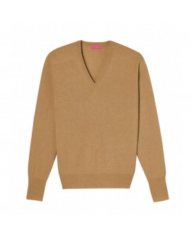 Maglia con scollo a V in Cashmere Savannah da Uomo