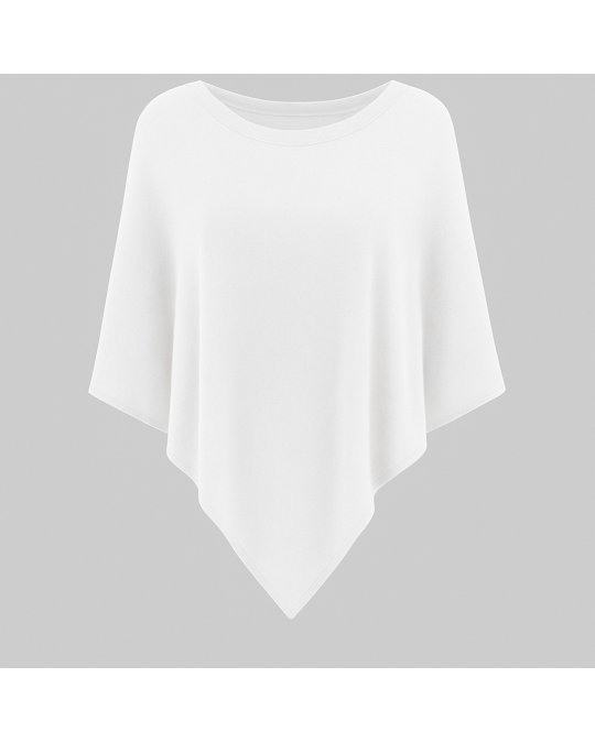 Kasjmier Poncho Wit