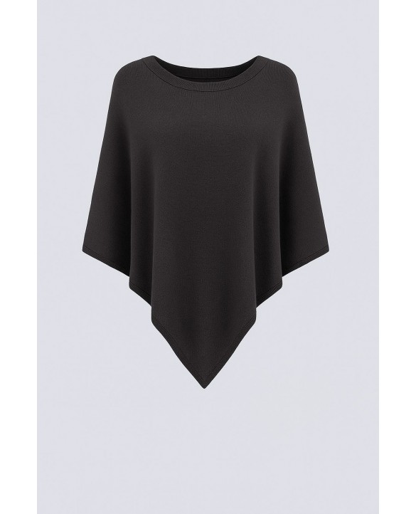 Poncho in cachemire Grigio antracite