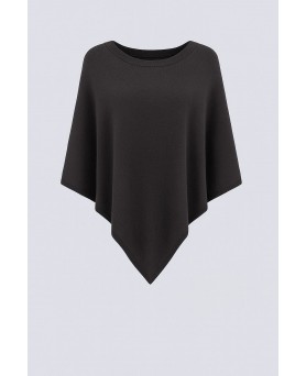 Poncho in cachemire Grigio antracite
