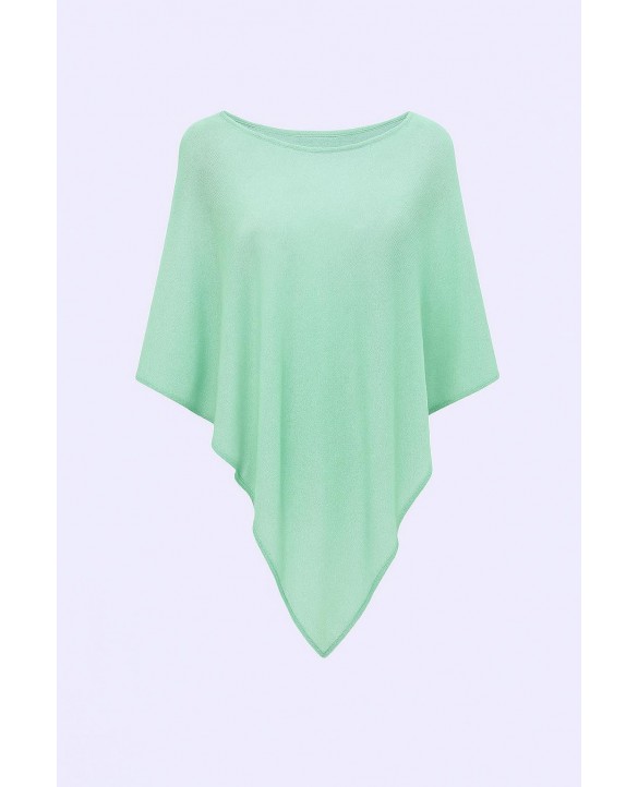 Poncho aus Kaschmir Hellgrün