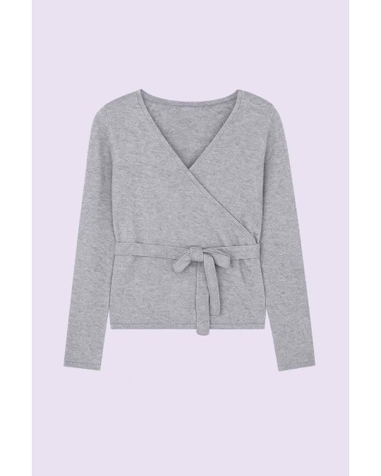Cashmere wrap Cardigan Light grey