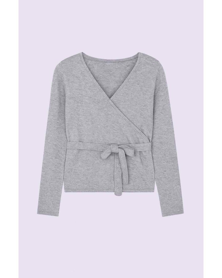 Cashmere wrap Cardigan Light grey