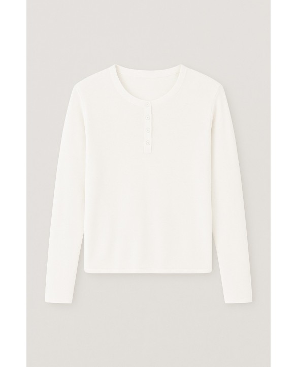 Cashmere tunisian sweater white Cashmere tunisian sweater white