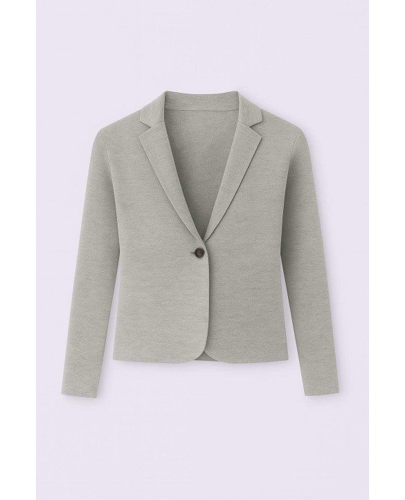 Veste blazer en cachemire Gris clair