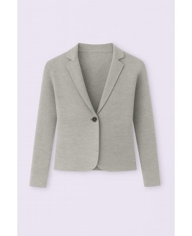 Veste blazer en cachemire Gris clair