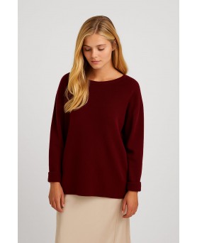 Oversized Boothals Bordeaux