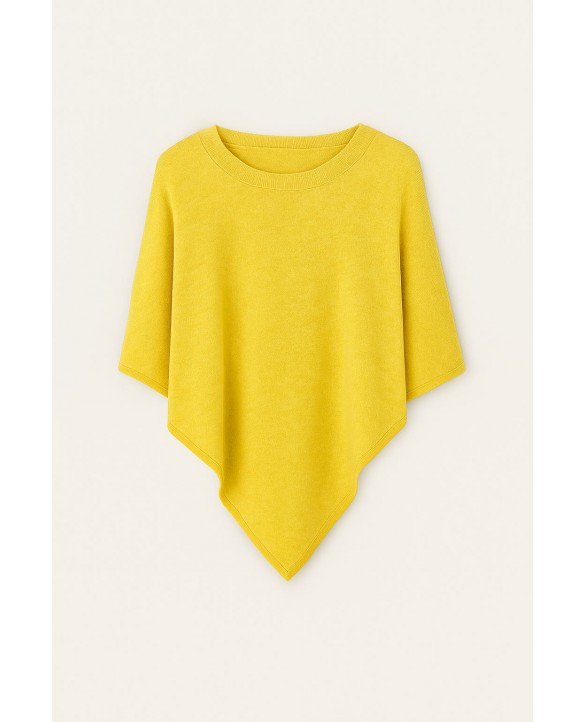 Kasjmierponcho in Gemêleerd Geel