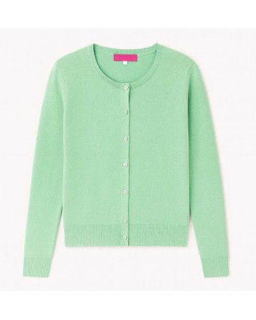 Paradiesgrüner Kaschmir-Cardigan für Damen