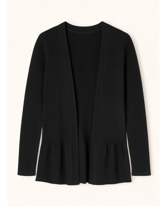 Froufrou vest van zwart kasjmier voor dames