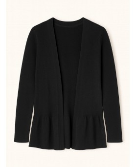 Froufrou vest van zwart kasjmier voor dames