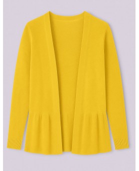 Gilet Froufrou en cachemire Jaune chiné pour femme