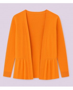 Gilet Froufrou en cachemire Sunset orange pour femme