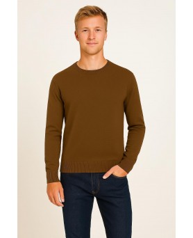 Maglione da Uomo Girocollo in Cashmere Caffè