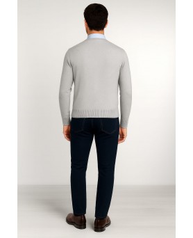 Cashmere V-neck sweaters Light grey grey Men