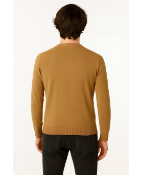 Maglia con scollo a V in Cashmere Savannah da Uomo