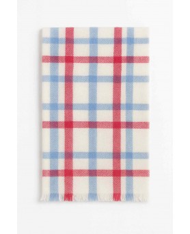 Пашмина Гималайская из Кашемира сине-красная