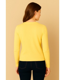 Mimose Kaschmir V-Ausschnitt Pullover für Damen