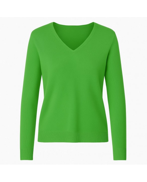 V-Ausschnitt Pullover aus Wolle und Bambus  Landgrn