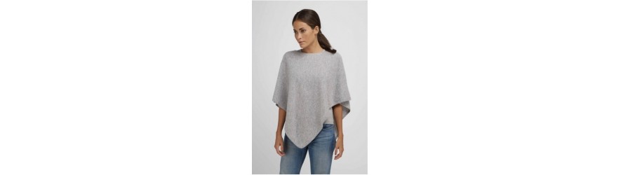 100% Kasjmier Poncho Hermine de Pashmina Paris